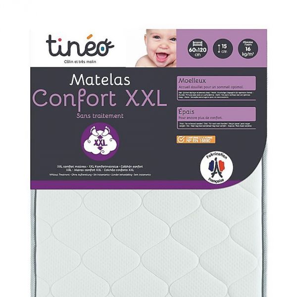 Matelas Confort XXL 60 x 120 x 15 cm