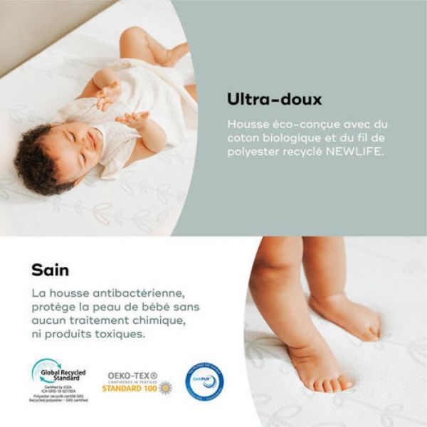 Matelas Cosy'lite antibactérien 60 x 120 cm