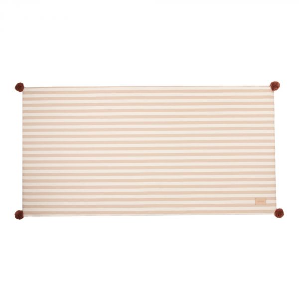 Matelas de sol Majestic bio Taupe stripes natural