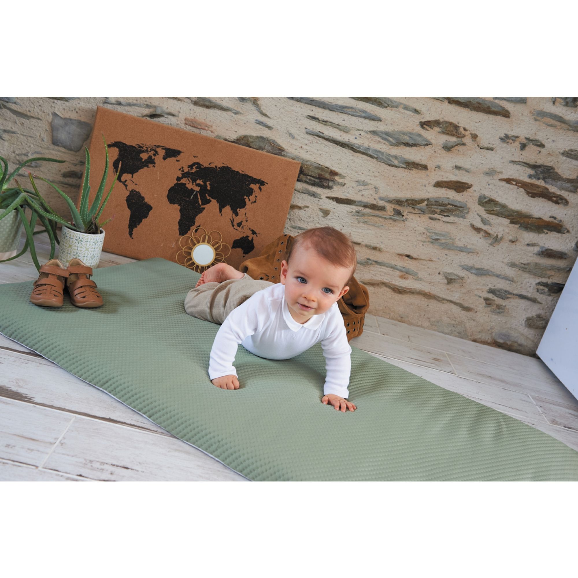 Matelas de voyage pour lit bébé - Olive