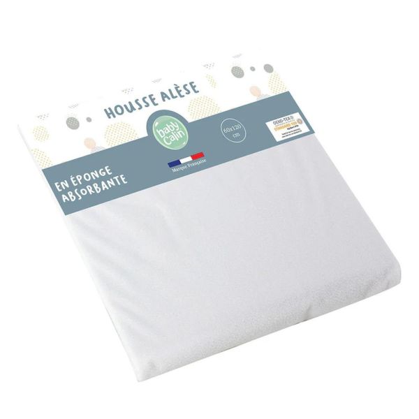 Pack Matelas bébé climatisé + alèse blanc + drap housse écru - 60 x 120 cm