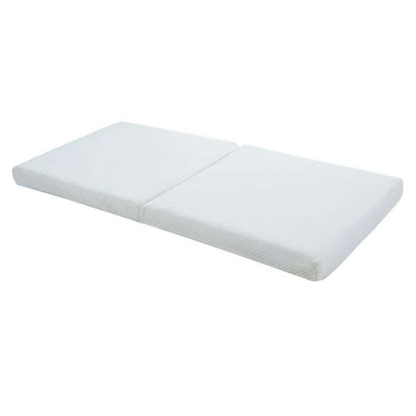 Matelas Pliant 2 parties Fibres déhoussable 60 x 120 cm