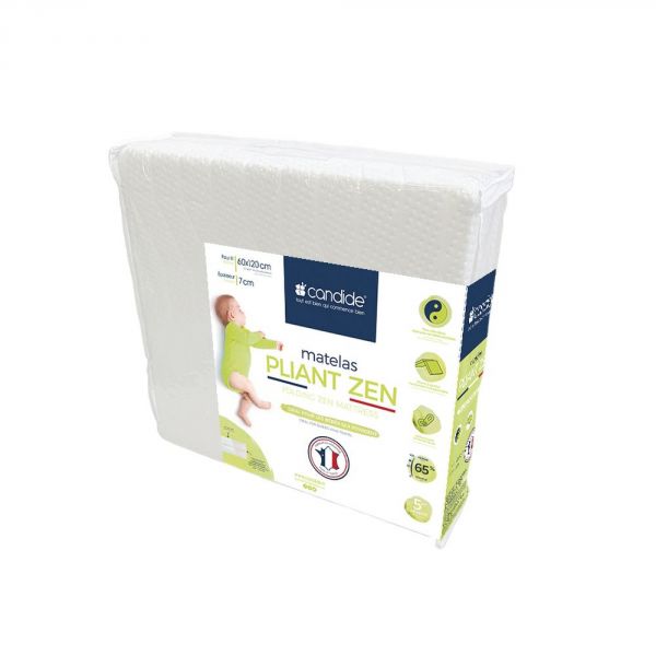 Matelas bébé Zen pliant 60 x 120 cm déhoussable