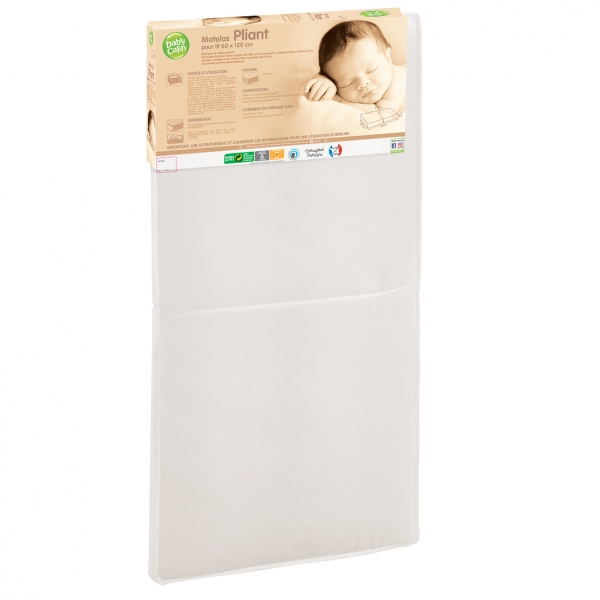 Matelas bébé pliant 26kg/m3 - 60 x 120 cm