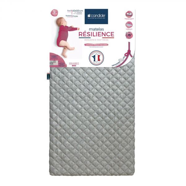 Matelas Résilience déhoussable 360° 60x120x11 cm