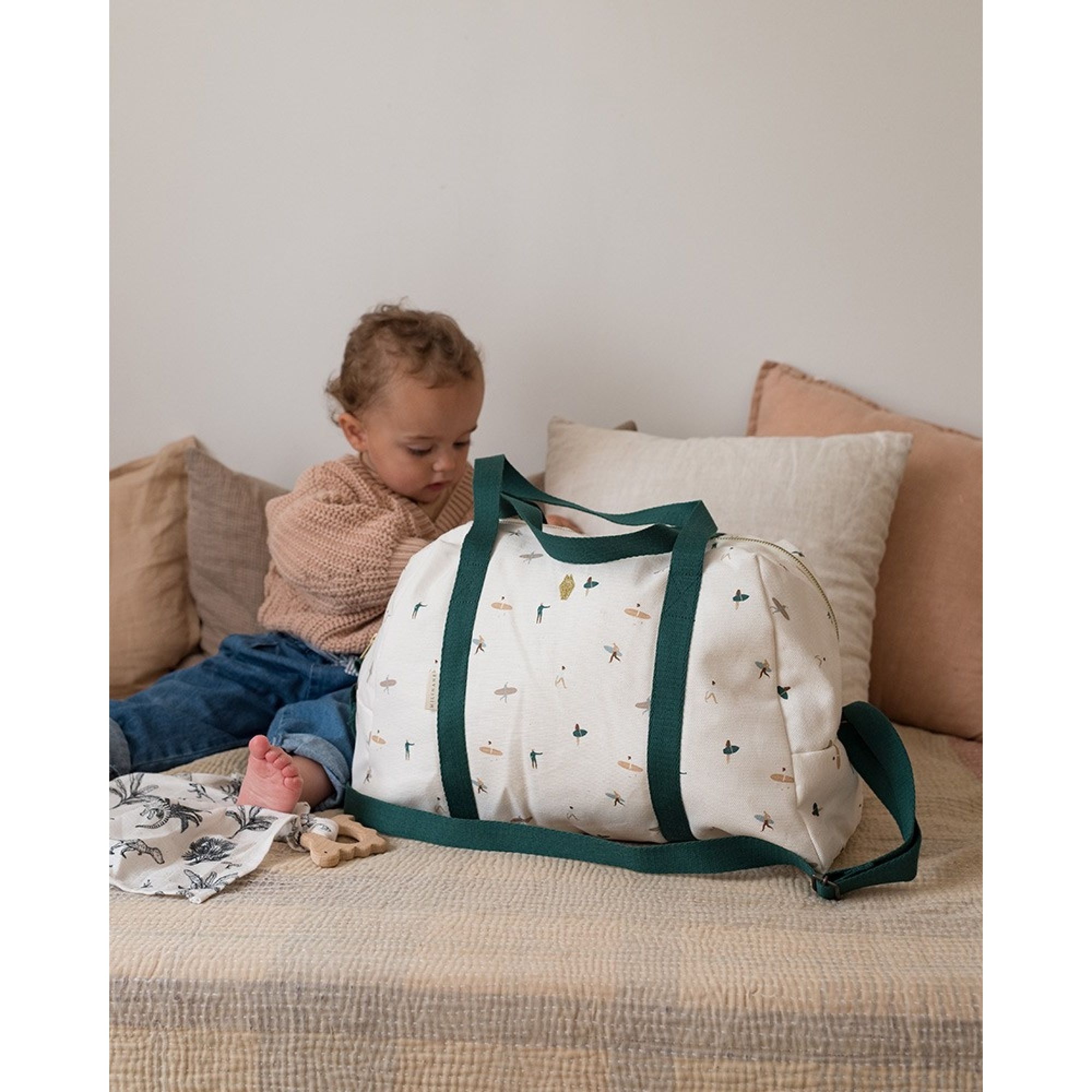 Sac Week-end JOSEPH Tigre - Sauge Milinane pour chambre enfant