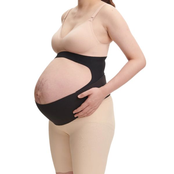 Ceinture de grossesse ergonomique soutien ventre et dos Black taille M