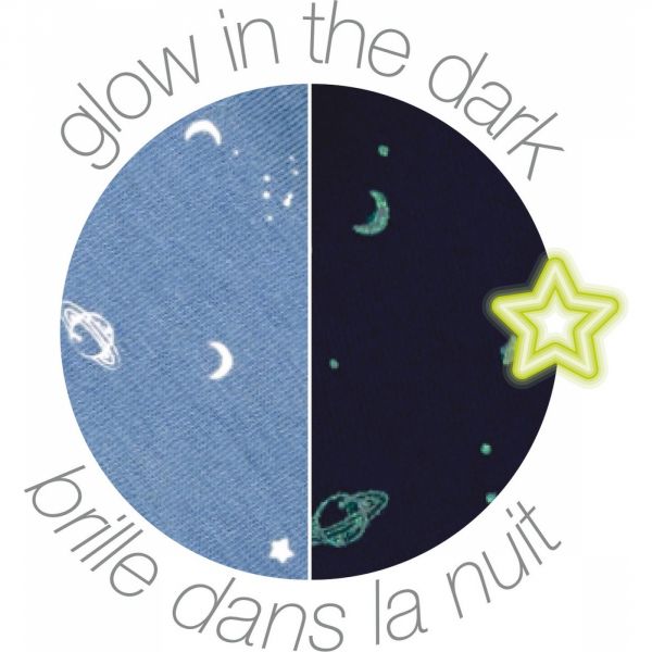 Maxi doudou Lapidou phosphorescent Glow avec motif imprimé Bleu pastel