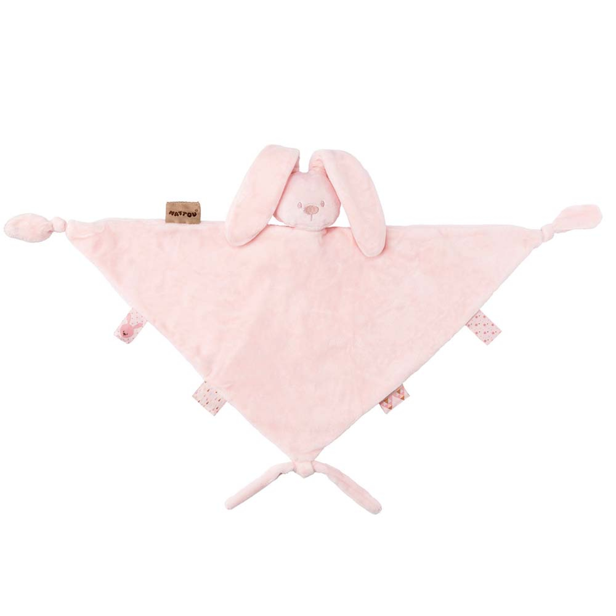 Serviette Doudou Lapin Pour Bébé - 31x31cm, Coton Doux - Apaisante Et Ludique Pour Nouveau-nés