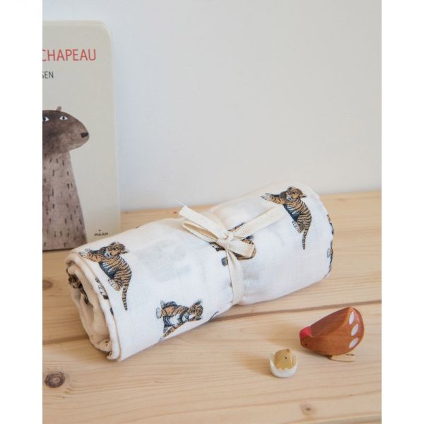 Maxi lange 110x110 cm Gaspard Tigre