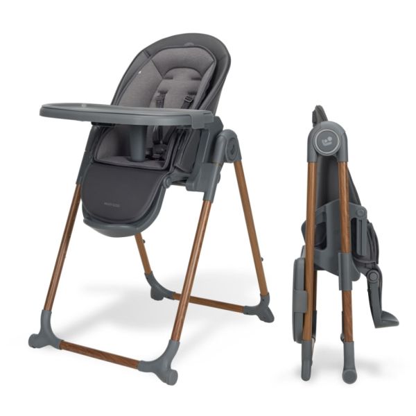 Chaise haute Ava plus Élégance Graphite