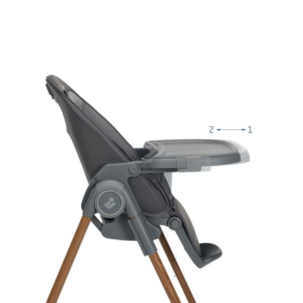 Chaise haute Ava plus Élégance Graphite