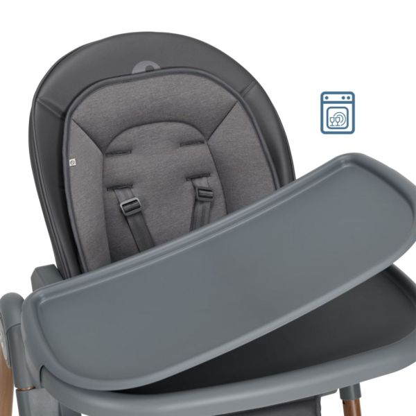 Chaise haute Ava plus Élégance Graphite