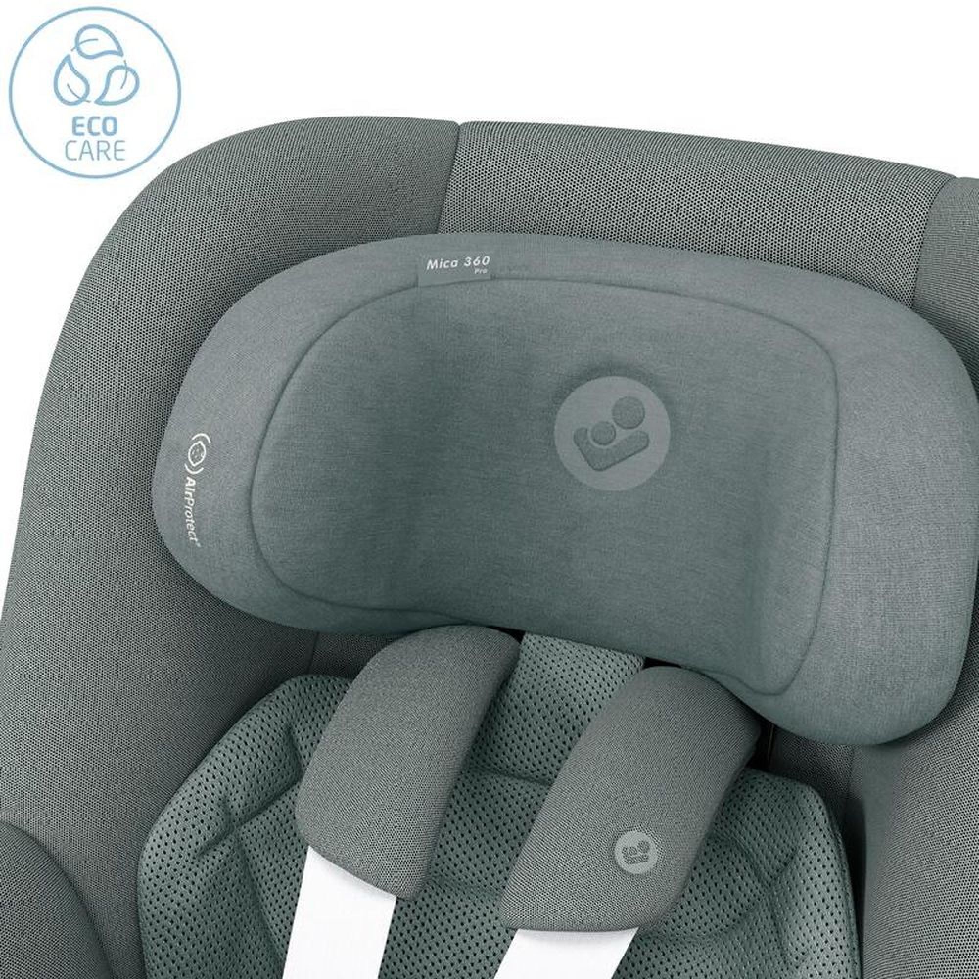 Siège auto MAXI COSI Mica Eco i-Size, pivotant 360°, Isofix, Tissus  recyclés, Authentic Grey