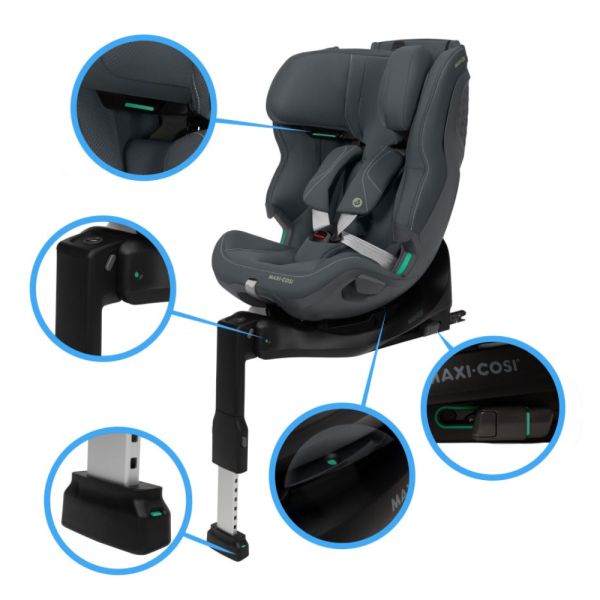 Siège auto évolutif Emerald 360 Plus i-Size Authentic Graphite