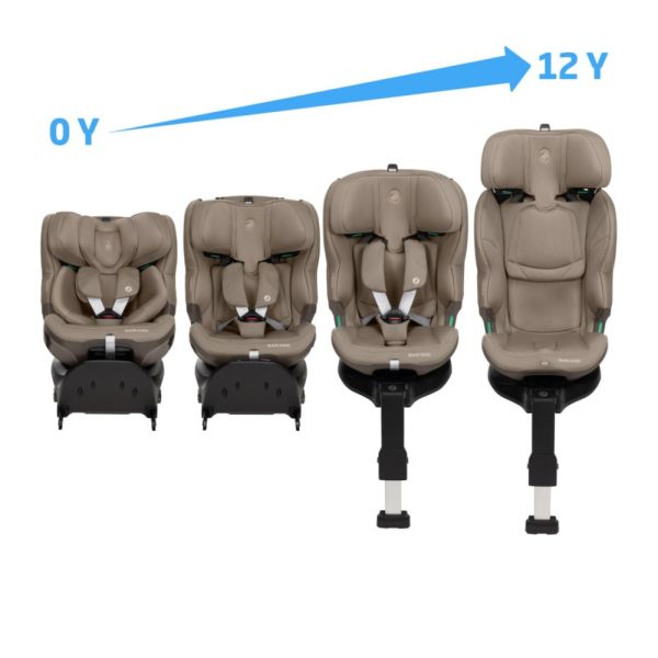Siège auto évolutif Emerald 360 Plus i-Size Authentic Truffle