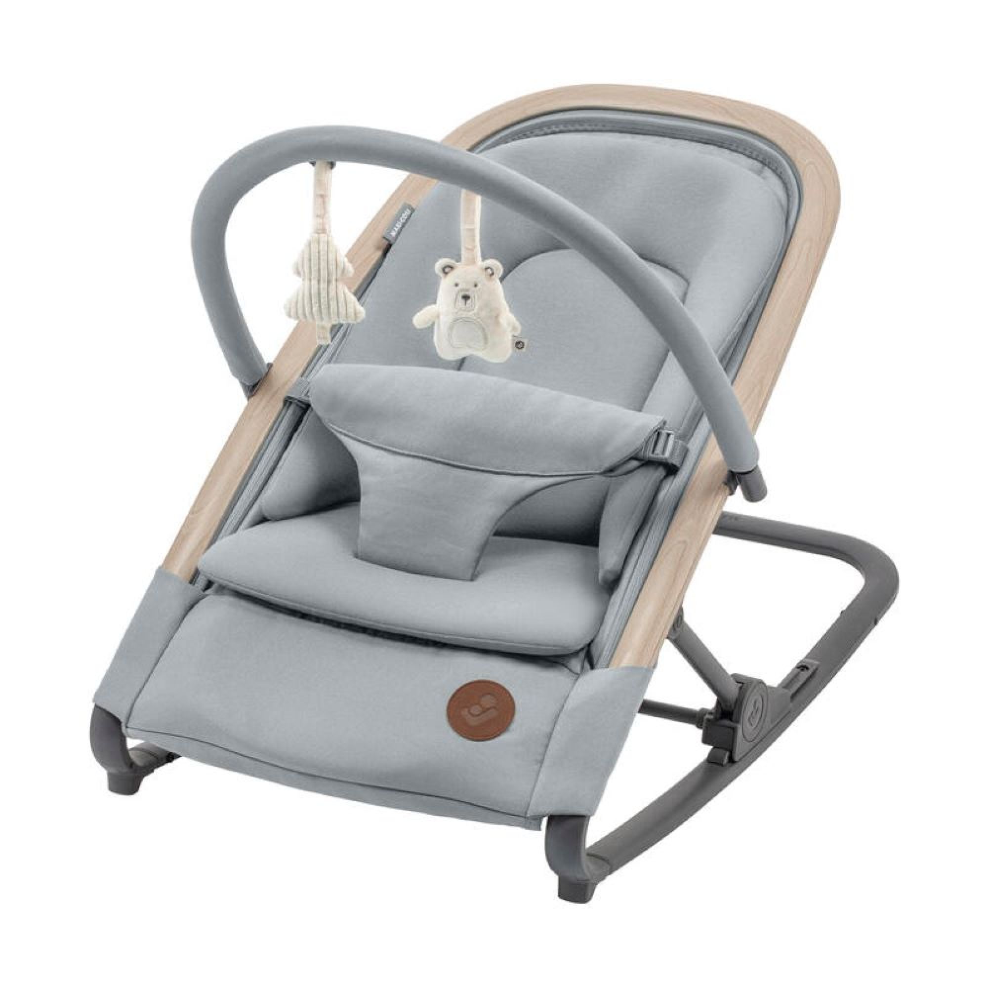 Transat bébé kori eco, avec fonction balancelle gris foncé Maxi Cosi