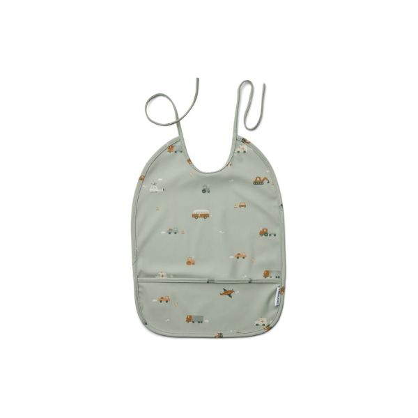 Bavoir bébé Lai Vehicles dove blue mix