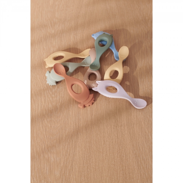 Lot de 4 cuillères bébé Liva Safari Rose Multi Mix
