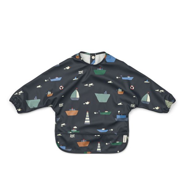 Bavoir manches longues Merle Sailing Classic navy