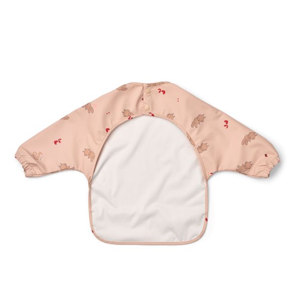 Bavoir manches longues Merle Wild child Rose