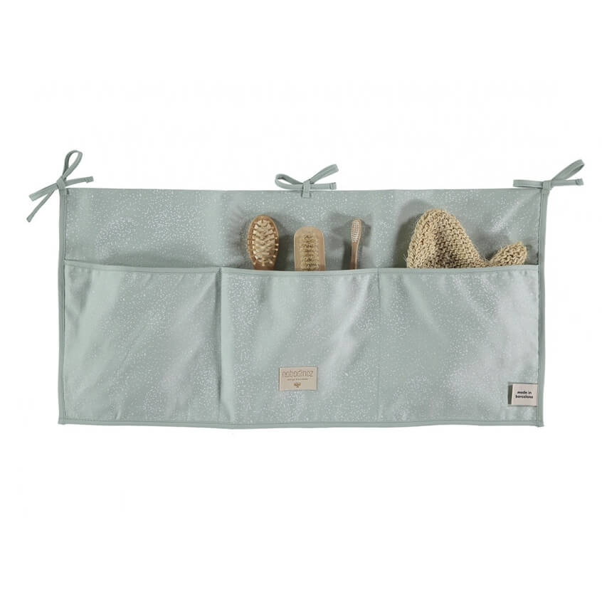 Nobodinoz Pochette De Lit Bebe Merlin White Bubble Aqua Made In Bebe