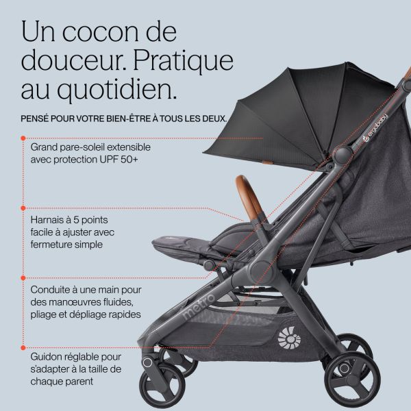 Poussette Metro 3 Deluxe Pearl grey