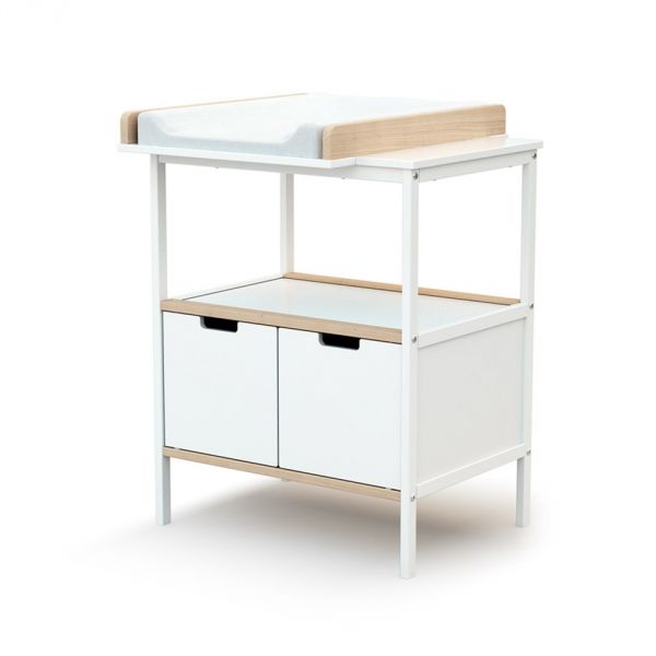 Meuble à Langer essentiel plus blanc / hêtre brut