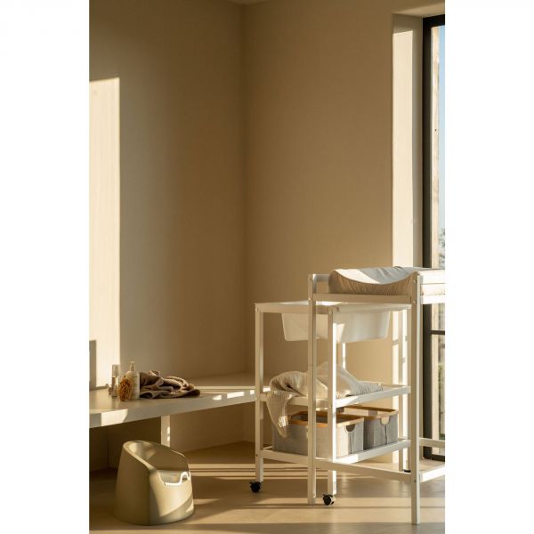 Table à langer avec baignoire Basic - Blanc