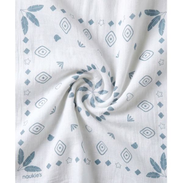 Lot de 3 langes 70 x 70 cm en mousseline Plumes de lune