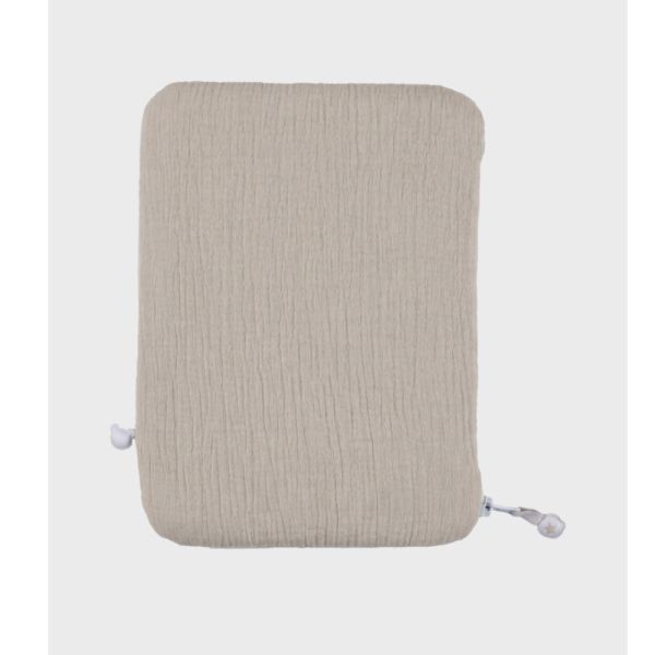 Protège carnet de santé plumes de lune Beige