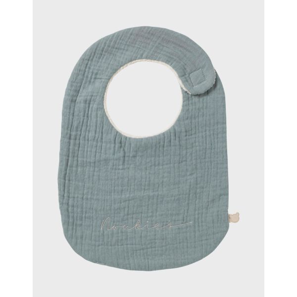 Lot de 3 bavoirs en mousseline et éponge Plumes de lune