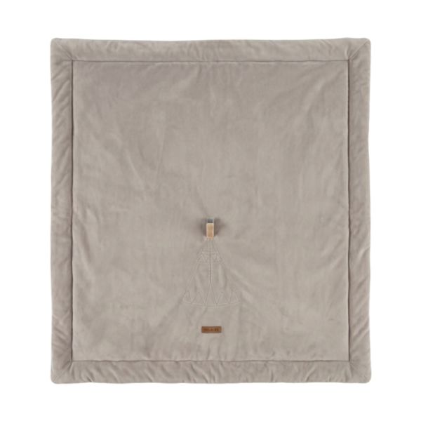 Tapis de jeu et de parc reversible 100cm en veloudoux Plumes de lune