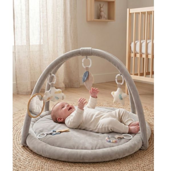 Tapis d’éveil avec arches Plumes de Lune