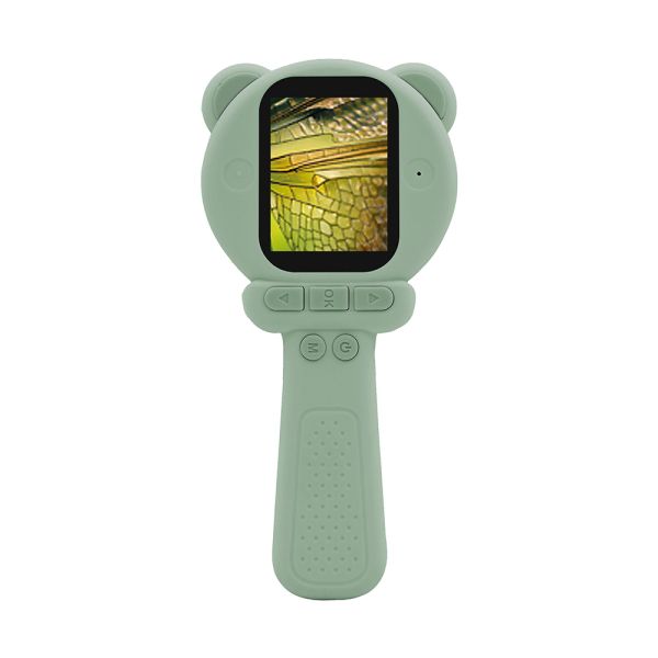 Microscope numérique enfant portable vert sauge