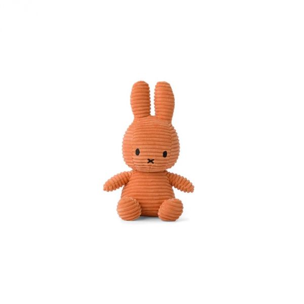 Peluche lapin Miffy velours cotelé citrouille 23 cm
