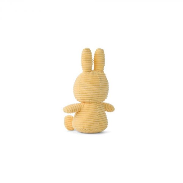 Peluche lapin Miffy velours cotelé jaune pastel 23 cm