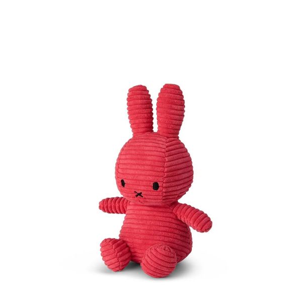 Peluche lapin Miffy velours côtelé éco 23 cm Fuchsia