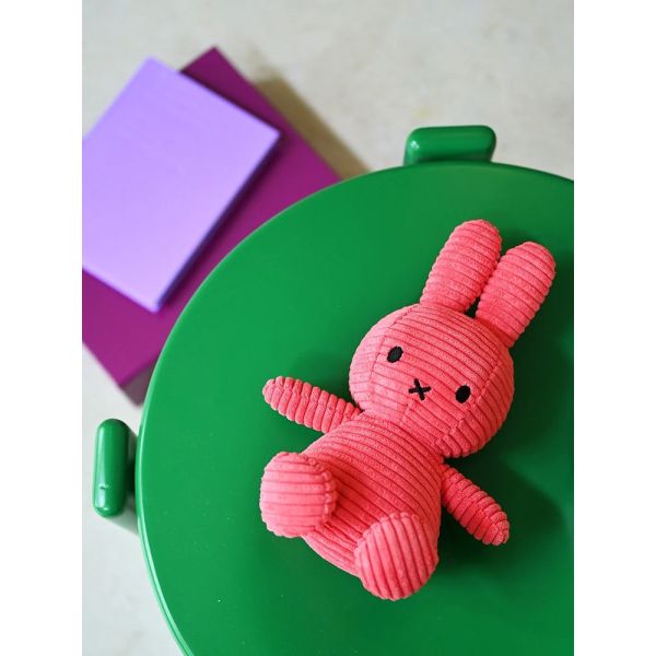 Peluche lapin Miffy velours côtelé éco 23 cm Fuchsia