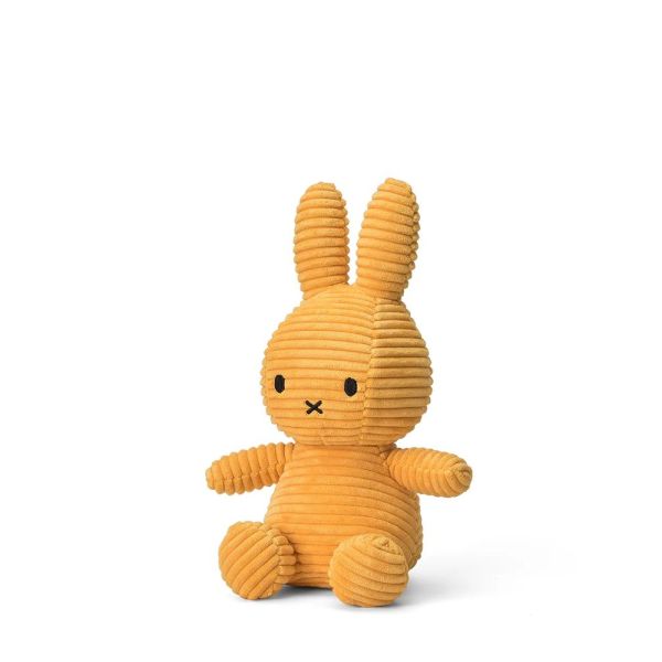 Peluche lapin Miffy velours côtelé éco 23 cm Jaune