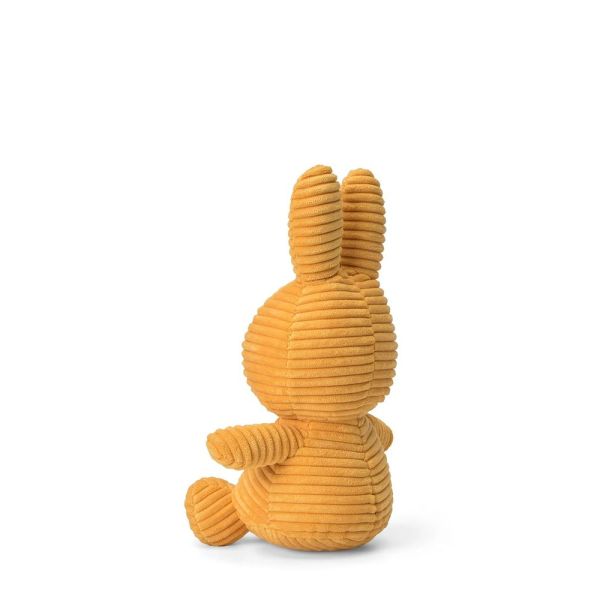 Peluche lapin Miffy velours côtelé éco 23 cm Jaune