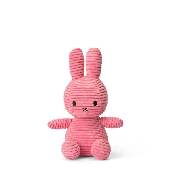 Peluche lapin Miffy velours côtelé éco 23 cm Rose bubblegum