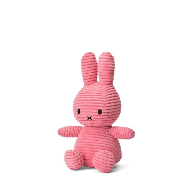 Peluche lapin Miffy velours côtelé éco 23 cm Rose bubblegum