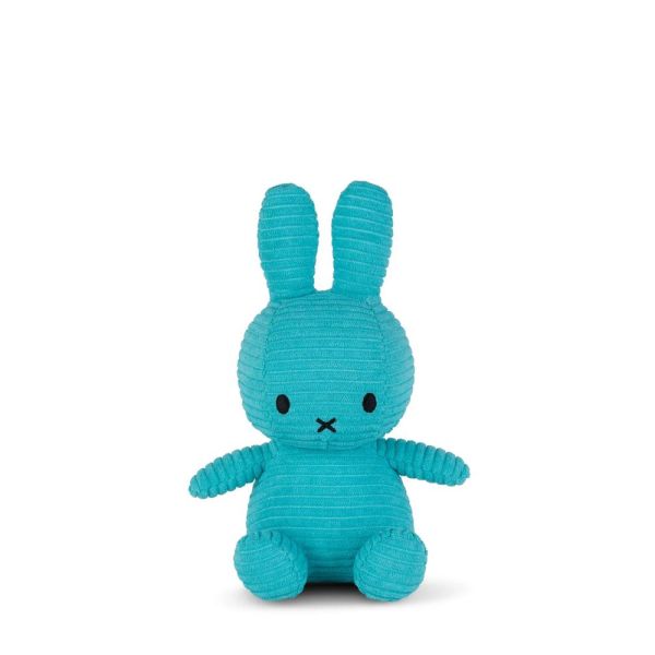 Peluche lapin Miffy velours côtelé éco 23 cm Turquoise