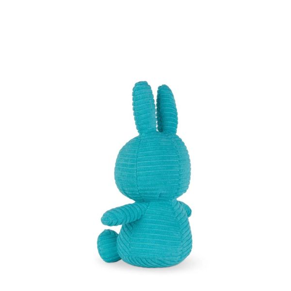 Peluche lapin Miffy velours côtelé éco 23 cm Turquoise