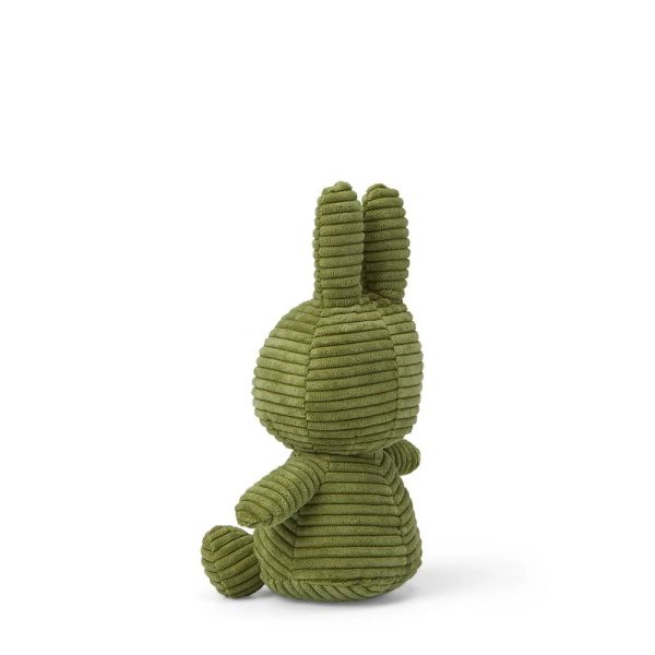 Peluche lapin Miffy velours côtelé éco 23 cm Vert olive