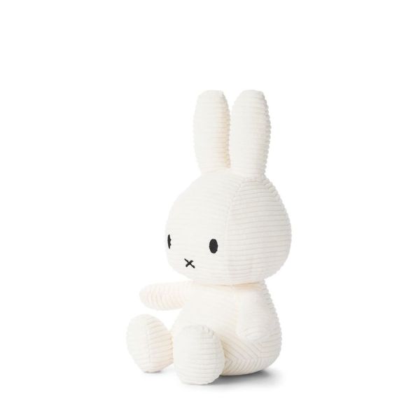 Peluche lapin Miffy velours côtelé éco 33 cm Blanc