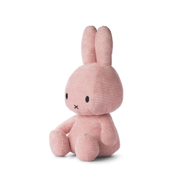 Peluche lapin Miffy velours côtelé éco 50 cm Rose