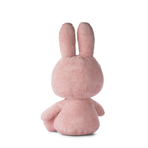 Peluche lapin Miffy velours côtelé éco 50 cm Rose