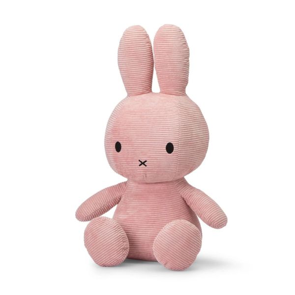Peluche géante lapin Miffy velours côtelé éco 70 cm Rose